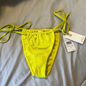 NWT Good American Electric Yellow Bikini Bottoms